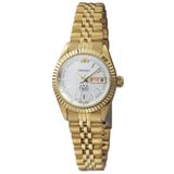 Relogio Feminino Orient Automático Dourado Fundo Prata