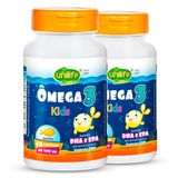 Kit 2 Ômega 3 500mg Kids Unilife 60 Cápsulas