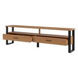 Rack Para Tv Até 65&#39;&#39; 2 Gavetas F43 Freijó Preto Fosco