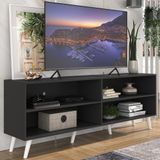 Rack Para Tv 75&quot; Retrô Jazz Mp1017 Preto Branco