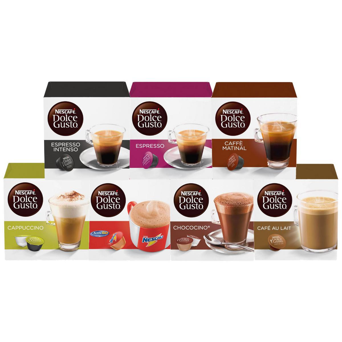 Dolce Gusto, 70 Capsulas, Capsula Cafe, Nescau, Cappuccino