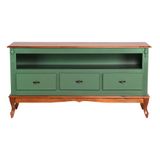 Rack Luiz Xv 03 Gavetas 1034 Laca Verde Musgo