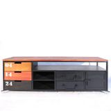 Rack Para Tv Loft Estilo Industrial Em Ferro 180cm Preto