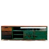 Rack Para Tv Loft Estilo Industrial Em Ferro 160cm Verde