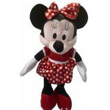 Minnie Pelucia Vestido Vermelho-com 49cm De Fofura