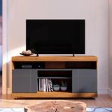 Rack Bancada Para Tv Até 55 Polegadas 136cm Yara Noce Milano/preto Fosco - Colibri