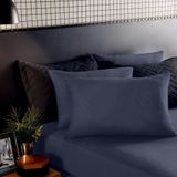 Jogo Cama Casal 3 Peças Mescla Fusion Azul Em Malha Vivaldi