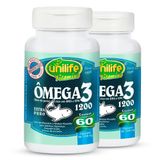 Kit 2 Ômega 3 Óleo De Peixe 1200mg 60 Cápsulas Unilife