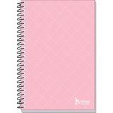 Caderneta Espiral Capa Dura Rosa 1/8 64 Folhas