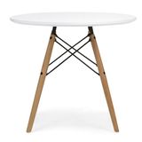 Mesa Redonda 110cm Eames DSW Empório Tiffany Branco