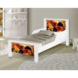 Mini Cama Infantil Adesivada Homem Aranha Branco