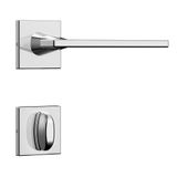 Fechadura Para Porta Banheiro Roseta Quadrada Inox Stam Wc