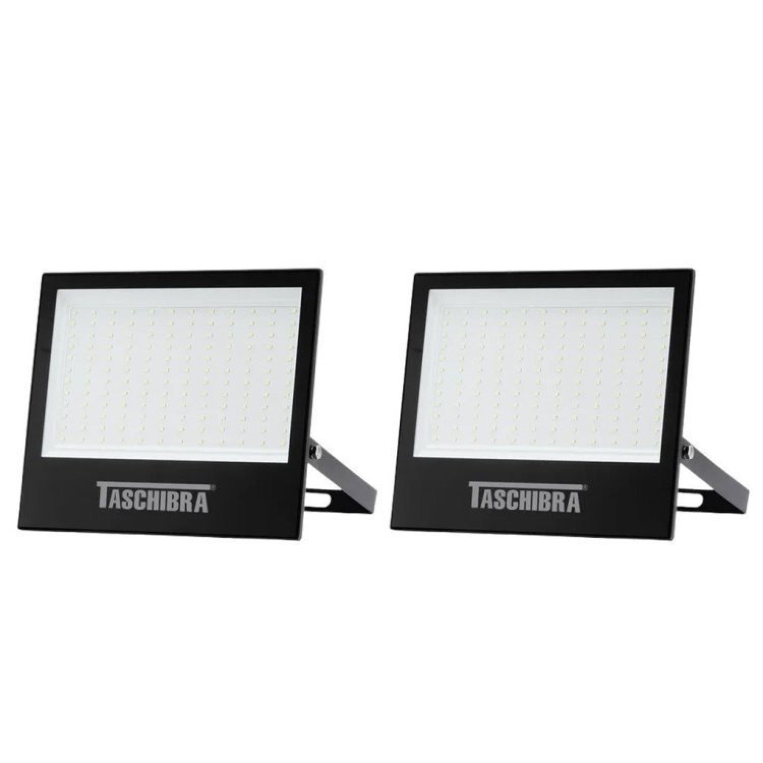 Kit 2 Refletores Led 200w Luz Branca 6500k Taschibra