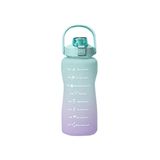 Garrafa De Agua 2 Litros Com Frases Motivacionais Verde/roxo
