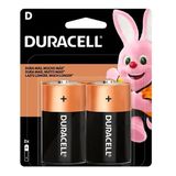 Pilha Grande D Duracell Alcalina Cartela C/2 Unidades Lr20