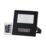 Refletor Taschibra Led Tr Slim 10w Luz Rgb Preto Bivolt