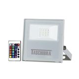 Refletor Taschibra Led Tr Slim 10w Luz Rgb Branco Bivolt