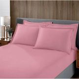 Jogo De Cama Solteiro King Malha Liso 2 Peças Image Rose