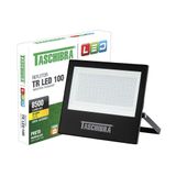 Refletor Taschibra Led Tr Slim 100w Luz Branco Quente 3000k Preto Bivolt