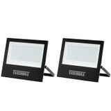 Kit 2 Refletores Led 100w Luz Branca 6500k Taschibra