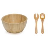 Saladeira De Bambu Mod 19 Cm Pegadores Separados - Ecologica