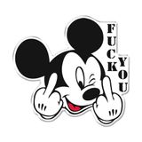 Adesivo Decorativo Em Relevo Fácil Aplicação Mickey Mouse Cor Branco