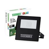 Refletor Taschibra Led Tr Slim 10w Luz Branco Fria 6500k Preto Bivolt