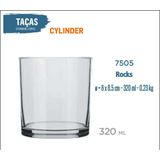 12 Copos Cylinder 320ml - Whisky Vodka
