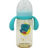 Copo Transição Bico E Canudo Em Silicone 300ml Elefante