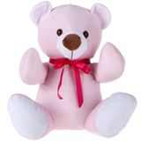 Pelucia Amigo Urso Rosa 14cm Santa Klaus