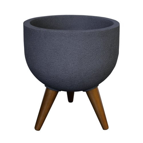 Vaso Redondo 39cm Decore Japi Grafite