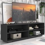 Rack Para Tv 75&quot; Com Pés Jazz Multimóveis Mp1018 Preto