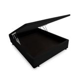 Cama Box Baú Casal Extremo Reforçado Homequeen Suede Preto 41x138x188
