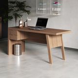 Mesa Para Escritório 2 Gavetas Tecno Mobili Amendoa