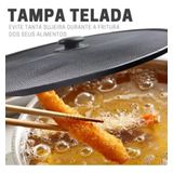 Tampa Telada Metálica Para Frituras Panela Frigideira 29 Cm