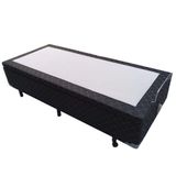 Cama Box Baú Solteiro Nk Camas Poliéster Preto 41x88x188