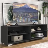 Rack Para Tv 75&quot; Com Pés Jazz Multimóveis Mp1018 Preto/branco