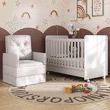 Berço Americano 3x1 Com Poltrona De Amamentação Pimpolho Mp4071 Branco Branco