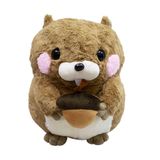 Esquilo Marrom Segurando Noz 21cm - Pelúcia
