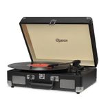 Vitrola Toca-Discos de Vinil LPs Raveo Preta USB e Bluetooth