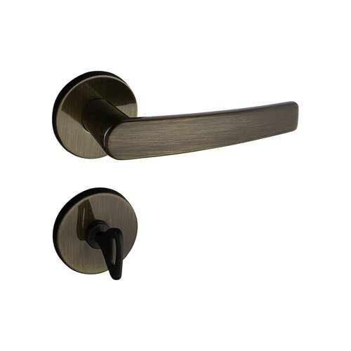 Fechadura 401 Com Roseta Bronze Oxidado Banheiro Bronze