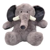 Elefante Cinza Sentado 46.5cm - Pelúcia