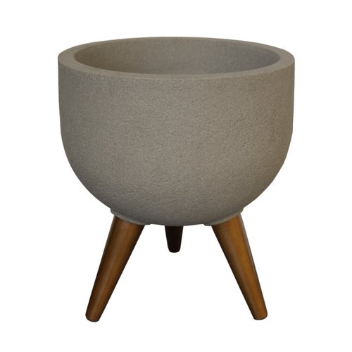 Vaso Redondo 39cm Decore Japi Mármore