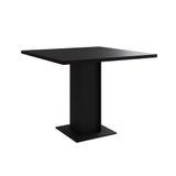 Mesa Jantar Quadrada Londres 90cm Preta Base Madeira Cor: Preto