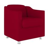 Poltrona Decorativa Tilla Reforçada Sala  Balaqui Decor Cor:vermelho