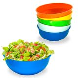 Kit C/4 Saladeira Grande Salada Cozinha Servir Cores Diversa