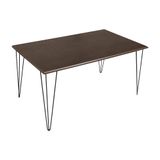 Mesa De Jantar Elen Retangular Tampo De Madeira 150x90cm Amêndoa - Branco