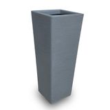 Vaso Deplanta Quadrado Grande Polietileno 90x40 Cinza Escuro