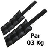 Tornozeleira Caneleira De Peso Perna Par 3Kg Profissional