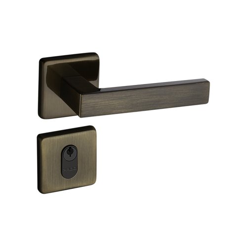 Fechadura 409 Com Roseta Bronze Oxidado Externa Bronze